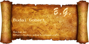 Budai Gobert névjegykártya